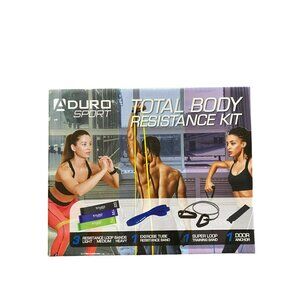 NEW ADURO SPORT Kit Total Body Resistance Bands, Super loop, Door Anchor